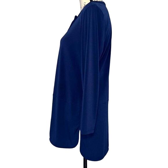 Lauren Ralph Lauren navy button up tunic medium - Picture 3 of 5
